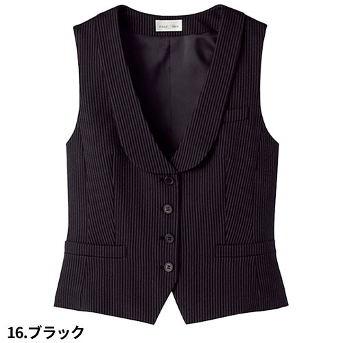 ベスト 制服 ユニフォーム FACEMIX フェイスミックス レディスショールカラーベスト FV1302L 飲食店 レストラン カフェ バー レディース バーテンダー ホテル おしゃれ かっこいい_5
