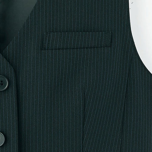 ベスト 制服 ユニフォーム FACEMIX フェイスミックス レディスストレッチベスト（ストライプ） FV1308L 飲食店 レストラン カフェ バー レディース バーテンダー ホテル おしゃれ かっこいい_2