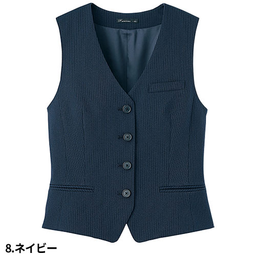 ベスト 制服 ユニフォーム FACEMIX フェイスミックス レディスストレッチベスト（ストライプ） FV1308L 飲食店 レストラン カフェ バー レディース バーテンダー ホテル おしゃれ かっこいい_8