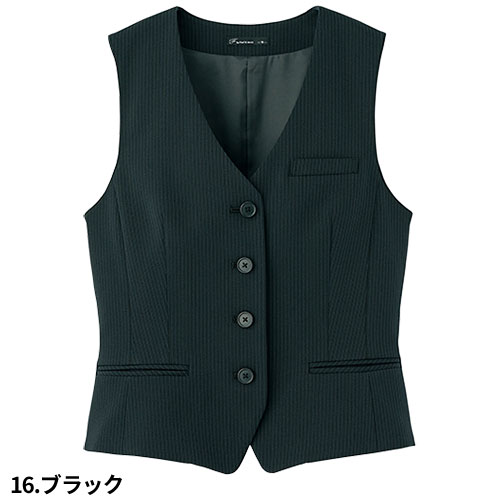 ベスト 制服 ユニフォーム FACEMIX フェイスミックス レディスストレッチベスト（ストライプ） FV1308L 飲食店 レストラン カフェ バー レディース バーテンダー ホテル おしゃれ かっこいい_9