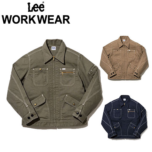 作業服 レディース 女性 Lee レディスジップアップジャケット LWB03002 作業着 通年 秋冬 デニム おしゃれ シンプル スタイリッシュ