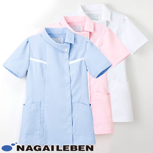 ケーシー 白衣 ジャケット レディース 女性用 ナガイレーベン チュニック FE-4522 医療 制服 ユニフォーム 医者 医師 看護師 ナース 病院 横掛 おしゃれ かわいい 可愛い 動きやすいの通販は