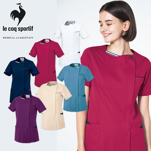 ルコック ナース 服 le coq sportif ピンクナース服 Lサイズ スクラブ 