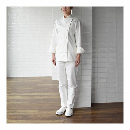 制服 ユニフォーム シェフ セブンユニフォーム コックコート 長袖[女] QA7333-0 飲食店 厨房服 調理服 レストラン フレンチ イタリアン 中華 おしゃれ かっこいい プロ仕様_2