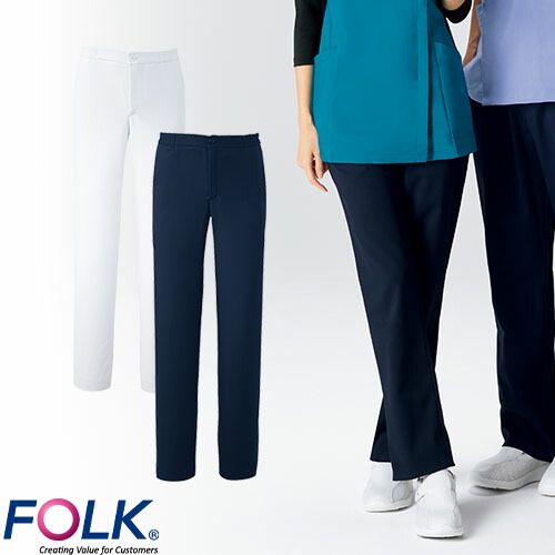 スクラブ パンツ 白衣ズボン メンズ 男性用 FOLK フォーク メンズパンツ 5016EW-1、5016EW-7 医療 制服 ユニフォーム 医者 医師 看護師 ナース 病院 おしゃれ かっこいいの通販は 6,740円