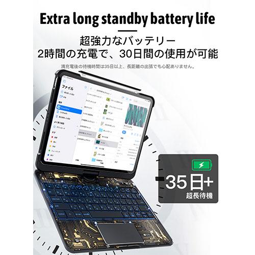 iPad用キーボード 外付け 薄型 フルカバー 静音 日本語配列 Bluetooth接続 ゲーミング 12.9インチ Pro13インチ 長時間駆動 タッチパッド USB Type-C給電 省電力 電子機器 G.B.Z 出張 テレワーク カフェ 外作業 リモ_12