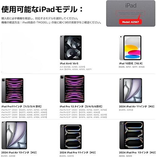 iPad用キーボード 外付け 薄型 フルカバー 静音 日本語配列 Bluetooth接続 ゲーミング 12.9インチ Pro13インチ 長時間駆動 タッチパッド USB Type-C給電 省電力 電子機器 G.B.Z 出張 テレワーク カフェ 外作業 リモ_14