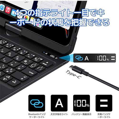 iPad用キーボード 外付け 薄型 フルカバー 静音 日本語配列 Bluetooth接続 ゲーミング 12.9インチ Pro13インチ 長時間駆動 タッチパッド USB Type-C給電 省電力 電子機器 G.B.Z 出張 テレワーク カフェ 外作業 リモ_7