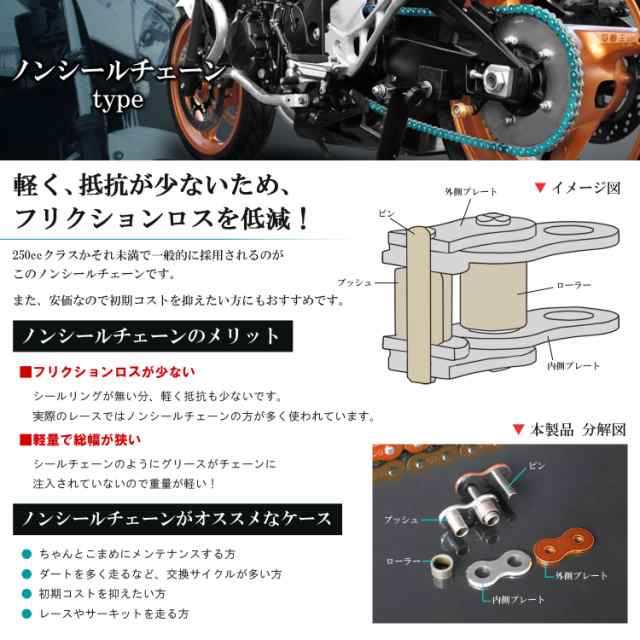 CYCバイクチェーン 420-120L イエロー スーパーカブ C50 ゴリラ ジャズ リトルカブ C50 ジョルカブ リトルカブの通販はau PAY  マーケット - バイクパーツショップ ライズコーポレーション | au PAY マーケット－通販サイト