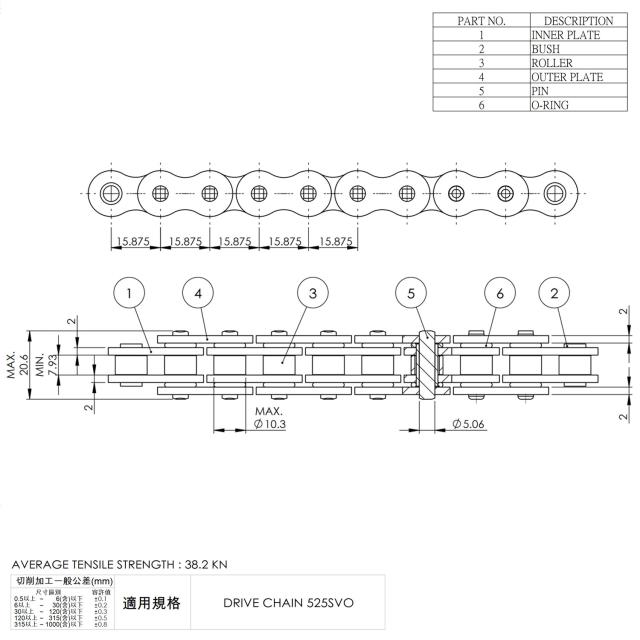 CYCバイクチェーン 530-120L グリーン RZV500 YZX750 SR500 FZS1000フェザー FZR600 YZF1000 FZ-6S/N YZF-R1 FZR600R_4