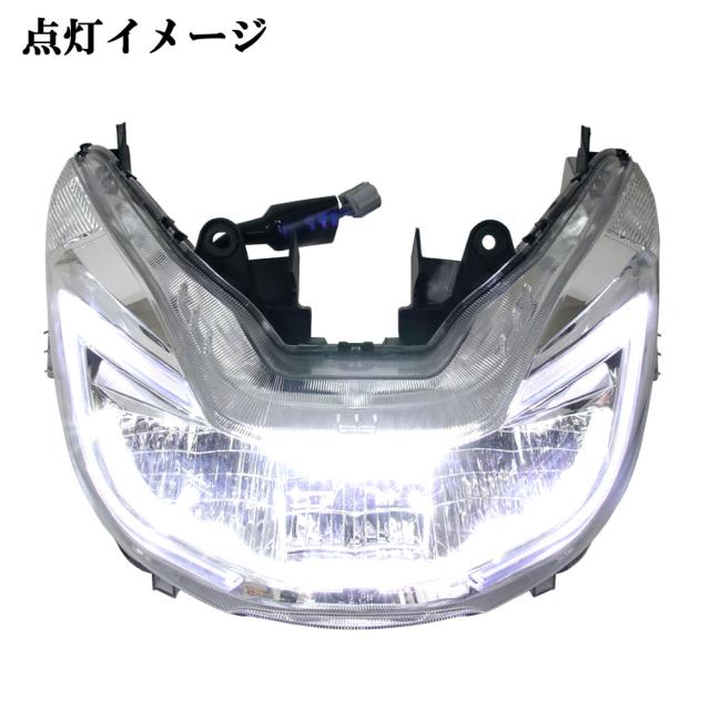 ホンダ PCX125 JF56 PCX150 KF18 純正タイプ ヘッドライト ヘッドランプ 本体 LED ランプ 交換 補修 カスタム ユニット 部品 社外品_5