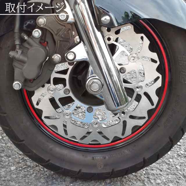 ヤマハ マジェスティ250 SG20J 4D9 フローティングディスクローター フロント キャリパーサポート付 シルバー 大口径 ウェーブ ディスク 