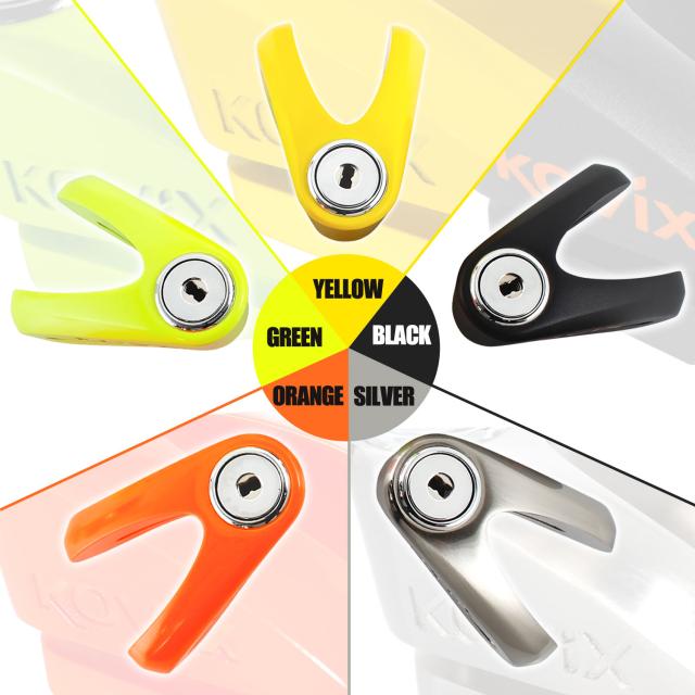 頑丈 ディスクロック ダブルガード 6mmピン ブラック バイクロック