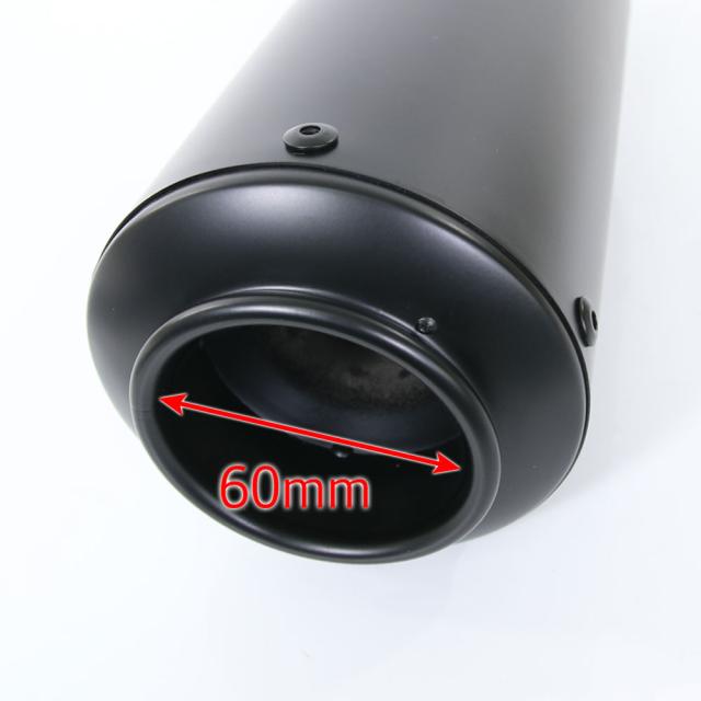 汎用 GPショートサイレンサー φ50.8 50.8mm 缶型 ブラック 艶消し 黒