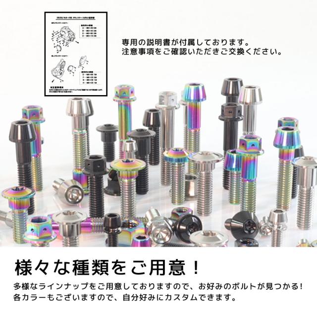 チタンボルト ヤマハ WR250R WR250X専用 3D7 クランクケース エンジンカバー ボルト セット 31本 焼き色 軽量化 カスタム ネジ レストア_5