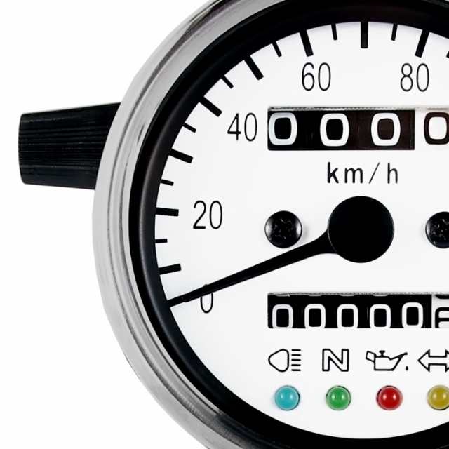 バイク用 機械式 LED ミニ スピードメーター 140km/h 60mm バイク用 機械式 LED ミニ スピードメーター 140km/h 60mm
