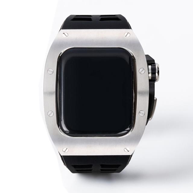 [即日発送]ノーブランド メンズ アップルウォッチ44mm/45mm用ケースバンドセット Apple Watch交換ベルトカバーセット/NO BRAND ステンレの通販は