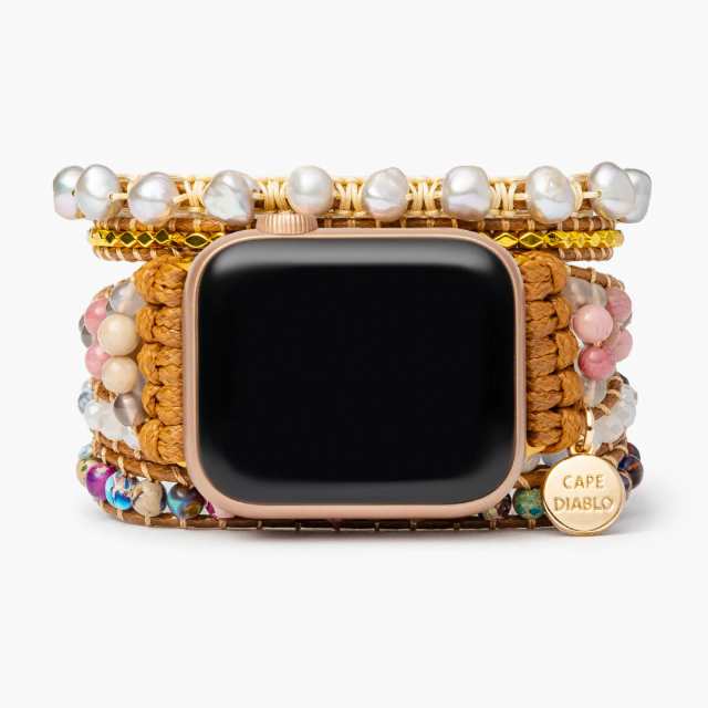 [即日発送]ケープディアブロ レディース アップルウォッチ38mm/40mm/41mmケース用バンド Apple Watch交換ベルトMサイズ/cape diablo. ジャスパー 淡水真珠 アップルウォッチ38mm/40mm/41mmケース用バンド Apple Watch交換ベルト ミックスカラー 送料無料/込 ホワイトデーの通販は