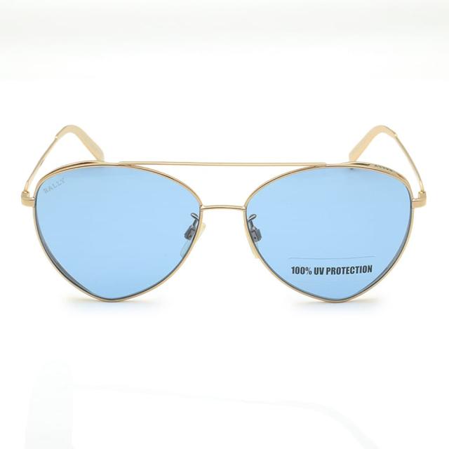 [即日発送]バリー レディース サングラス/BALLY UVカット オート型 ティアドロップ型 サングラス ブルー/ゴールド 送料無料/込 ホワイトデーの通販は