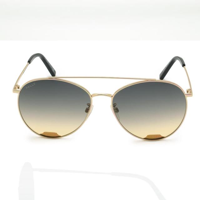 [即日発送]バリー レディース サングラス/BALLY UVカット ティアドロップ型 ナス型 サングラス グレーオレンジグラデーション/ローズゴールド 送料無料/込 ホワイトデーの通販は