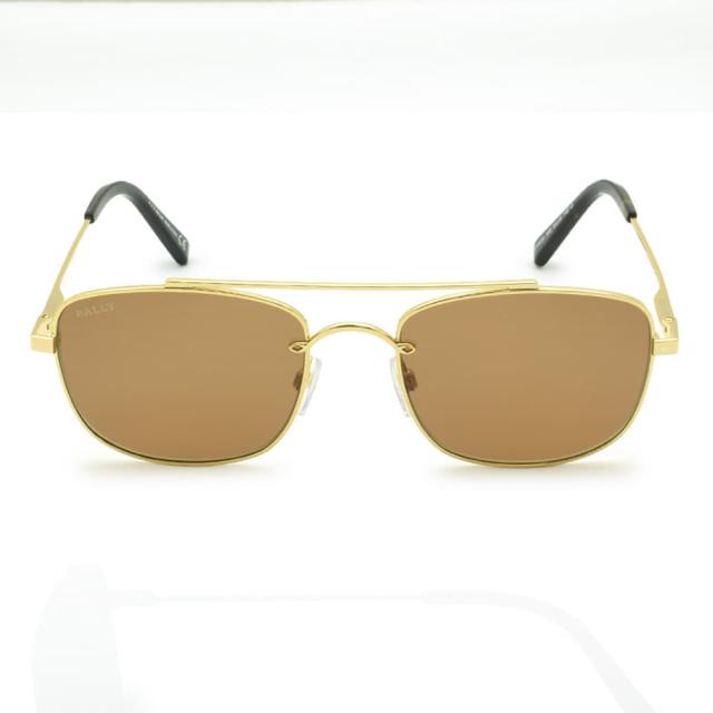 [即日発送]バリー メンズ サングラス/BALLY UVカット スクエア型 ダブルブリッジ サングラス ブラウン/ゴールド 送料無料/込 ホワイトデーの通販は