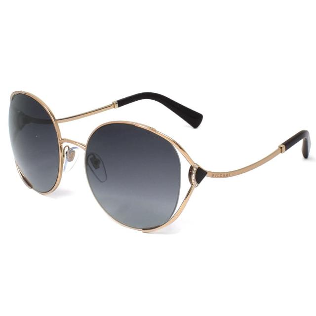 ブルガリ レディース サングラス/BVLGARI バタフライ型 UVカット メタルフレーム サングラス グレーグラデーション/ピンクゴールド 送料無料/込 誕生日プレゼント