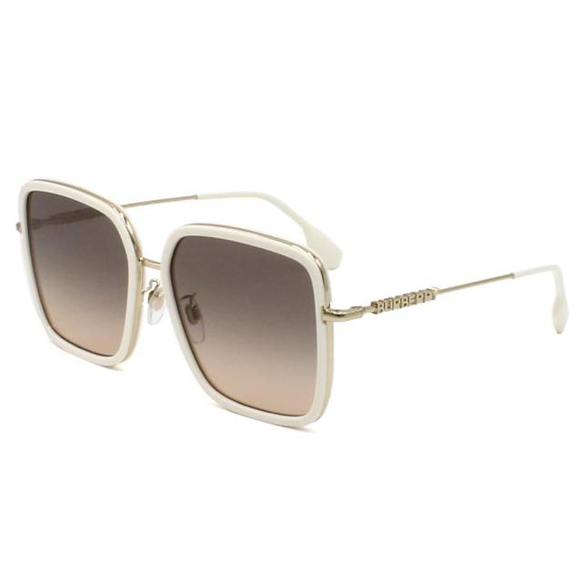 [即日発送]バーバリー レディース サングラス/BURBERRY バタフライ型 メタルフレーム セルコンビ サングラス アイボリー/ライトブラウングラデーショングレー 送料無料/込 ホワイトデーの通販は