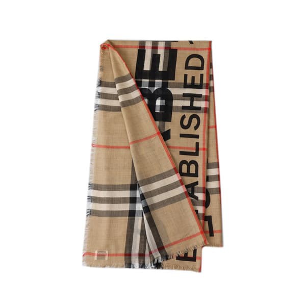 バーバリー レディース スカーフ/BURBERRY SCARVESARCHIVE BEIGE ウール シルク チェック柄 スカーフ ベージュ系 送料無料/込 誕生日プレ