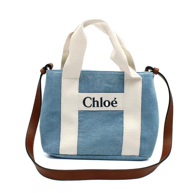 [即日発送]クロエ レディース ハンドバッグ ショルダーバッグ 手提げかばん/Chloe ロゴ 2WAY レザー ハンドバッグ ショルダーバッグ 手提げかばん デニムブルー 送料無料/込 ホワイトデーの通販は