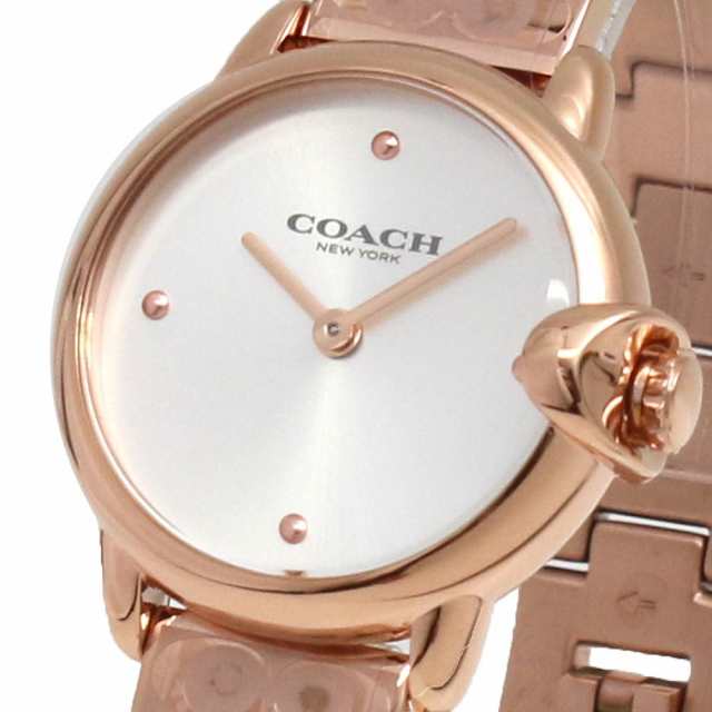コーチ レディース 腕時計/COACH クオーツ ステンレスベルト モノグラム柄 腕時計 シルバー/ローズゴールド 送料無料/込 ホワイトデーの通販は