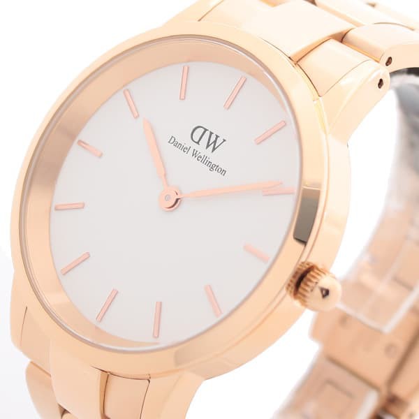 [即日発送]ダニエルウェリントン レディース&メンズ 腕時計/Daniel Wellington ICONIC LINK クォーツ アナログ 腕時計 ホワイト ローズゴ