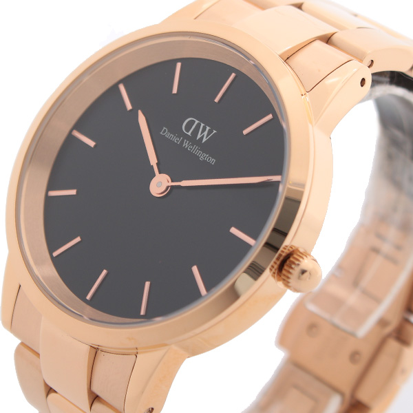 [即日発送]ダニエルウェリントン メンズ 腕時計/Daniel Wellington ICONIC LINK 40 アナログ クオーツ ラウンド 腕時計 ブラック ローズゴールド 送料無料/込 ホワイトデーの通販は