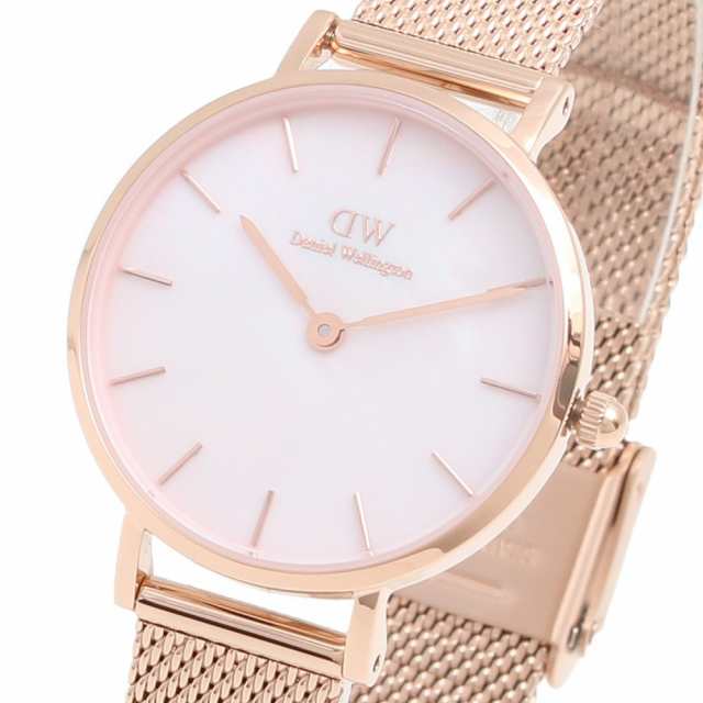 [即日発送]ダニエルウェリントン レディース 腕時計/Daniel Wellington クオーツ ステンレスメッシュベルト アナログ 腕時計 ピンク 送料