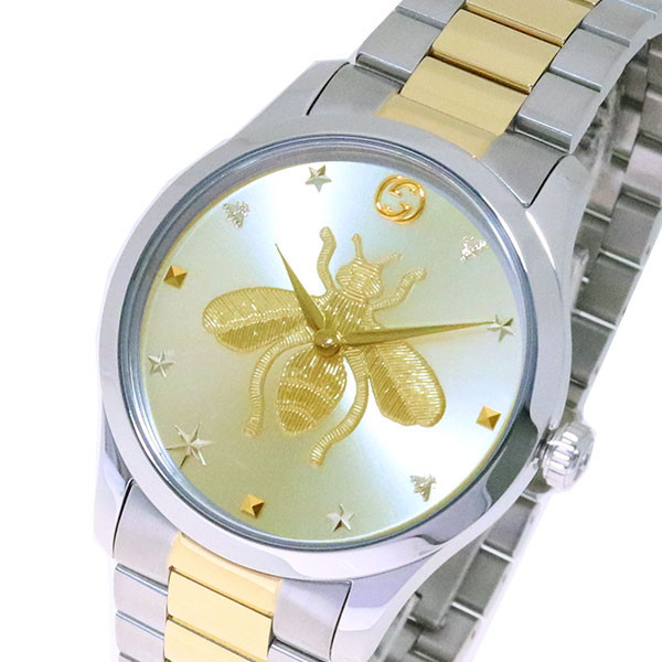 グッチ メンズ 腕時計/GUCCI G-TIMELESS Gタイムレス クオーツ ステンレスベルト アナログ 腕時計 ゴールド/ゴールド シルバー 送料無料/込 誕生日プレゼント