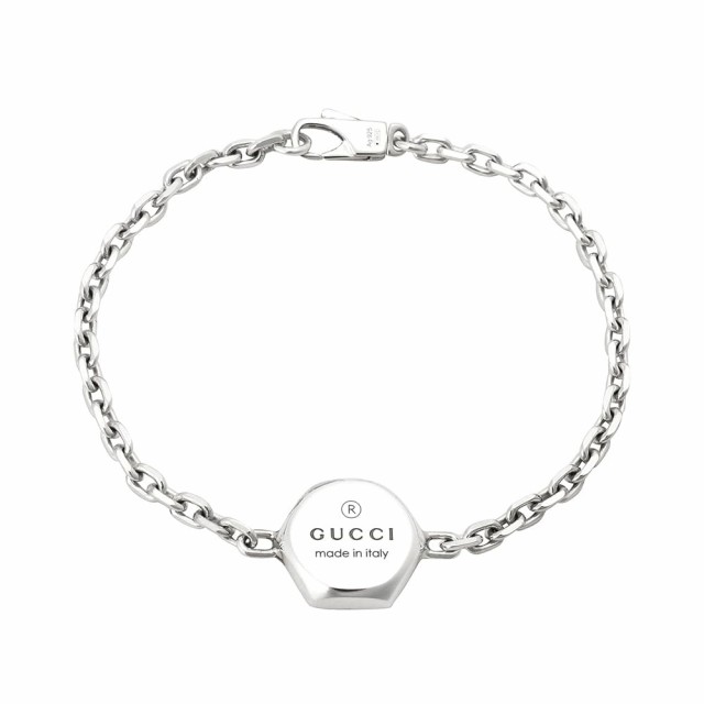 [即日発送]グッチ レディース&メンズ ブレスレット バングル18cm/GUCCI ロゴ チェーン ブレスレット バングル シルバー 送料無料/込 ホワイトデーの通販はブレスレット