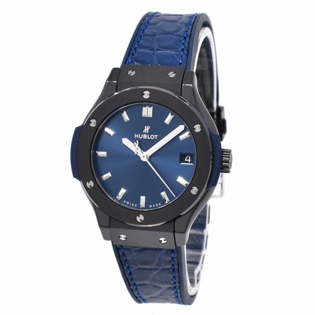 [即日発送]ウブロ レディース 腕時計(BOX訳あり)/HUBLOT クラシックフュージョン CLASSIC FUSION アナログ クオーツ アリゲーターレザー 腕時計(BOX訳あり) ブルー 送料無料/込 ホワイトデーの通販は