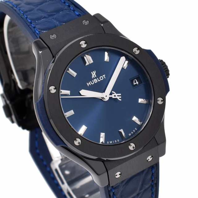 [即日発送]ウブロ レディース 腕時計(BOX訳あり)/HUBLOT クラシックフュージョン CLASSIC FUSION アナログ クオーツ アリゲーターレザー 腕時計(BOX訳あり) ブルー 送料無料/込 ホワイトデーの通販は