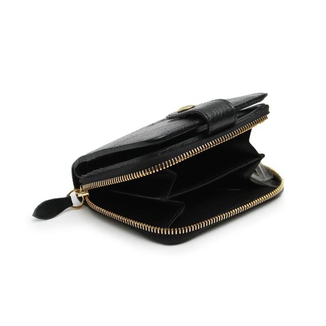 イルビゾンテ　ILBISONTE　黒いレザー製 ミニ財布 イルビゾンテ ILBISONTE 黒いレザー製 ミニ財布 （イルビゾンテ