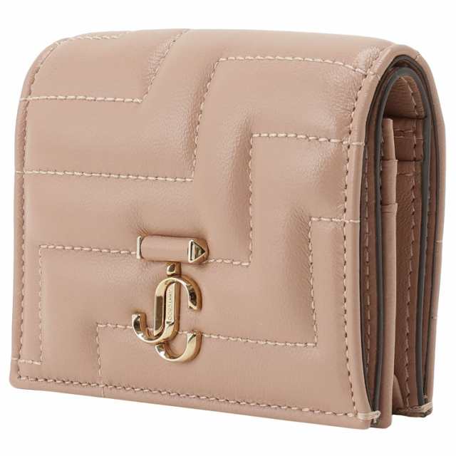 [即日発送]ジミーチュウ レディース 二つ折り財布 ミニ財布/JIMMY CHOO レザー ロゴ 二つ折り財布 ミニ財布 バレエピンク/ライトゴールド 送料無料/込 ホワイトデーの通販は