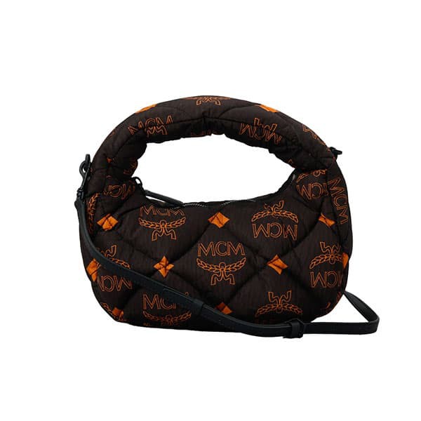 エムシーエム レディース ショルダーバッグ ハンドバッグ 手提げかばん/MCM AREN HOBO MINI 斜めがけ ロゴ 2WAY ショルダーバッグ ハンドバッグ 手提げかばん ブラック系 送料無料/込 ホワイトデーの通販は