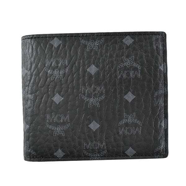 エムシーエム メンズ 二つ折り財布/MCM VISETOS ORIGINAL FLAP WALLET /TWO-FOLD SMALL モノグラム柄 二つ折り財布 BK 送料無料/込 誕生