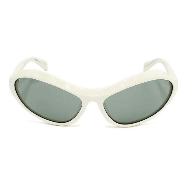 プラダ メンズ&レディース サングラス/PRADA アジアンフィット UVカット フォックス型 サングラス ダークグレー/タルク 送料無料/込 誕生日プレゼント