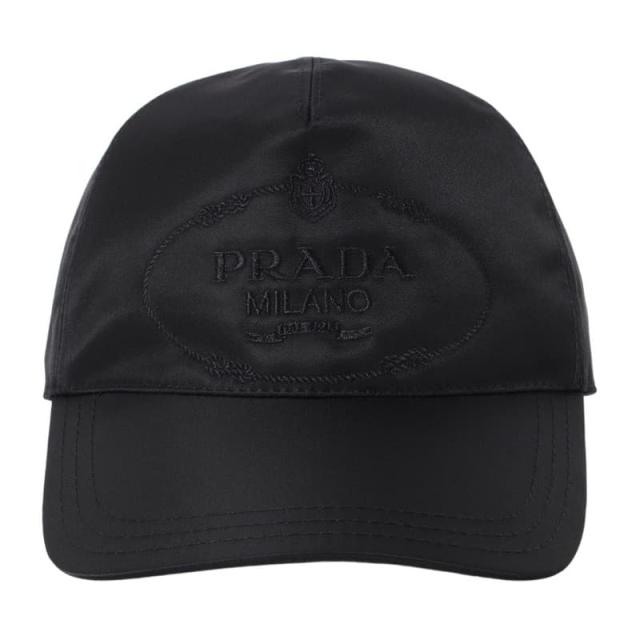 プラダ　PRADA フェルトベースボールキャップ Sサイズブラック プラダPRADA フェルトベースボールキャップ Sサイズブラック
