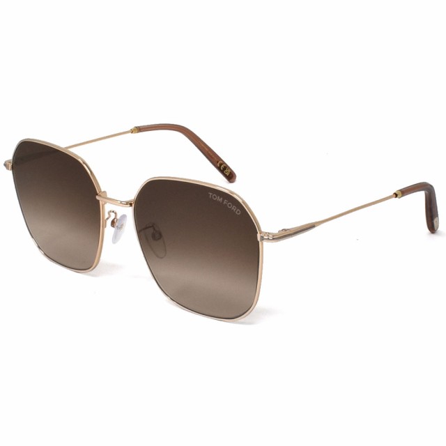 美品 TOM FORD ベージュ スクエアサングラス ケース付き