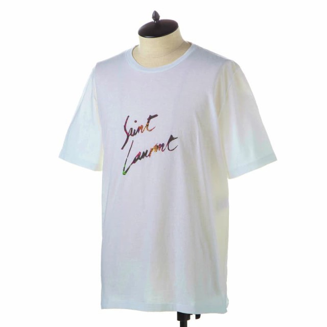 イブサンローラン レディース Tシャツ カットソーsサイズ Yves Saint Laurent 半袖 クルーネック ロゴプリント Tシャツ カットソー Naturの通販はau Pay マーケット ブランドショップvolume8