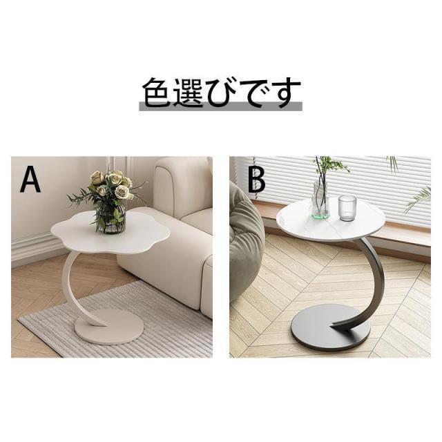 ダイニングテーブル 丸テーブル 白 幅50CM-100CM 組み立て簡単 お手入れ形 スチール ホワイト 省スペース コンパクト 2-4人用 おしゃれ_1