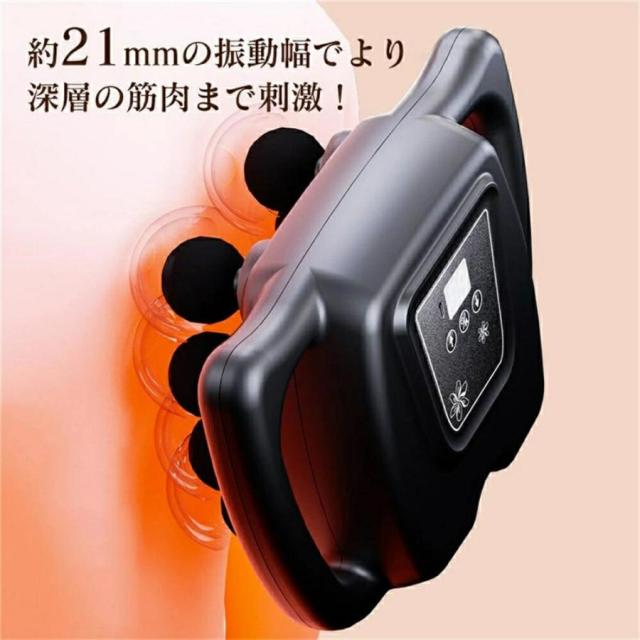 筋膜リリース マッサージガン マッサージ器 軽量 ミニ 筋肉 16個ヘッド 肩こり 99段階強さ調節 筋膜リリース ガンマッサージガン 赤色LED機能 全身ケア 健康器具_5