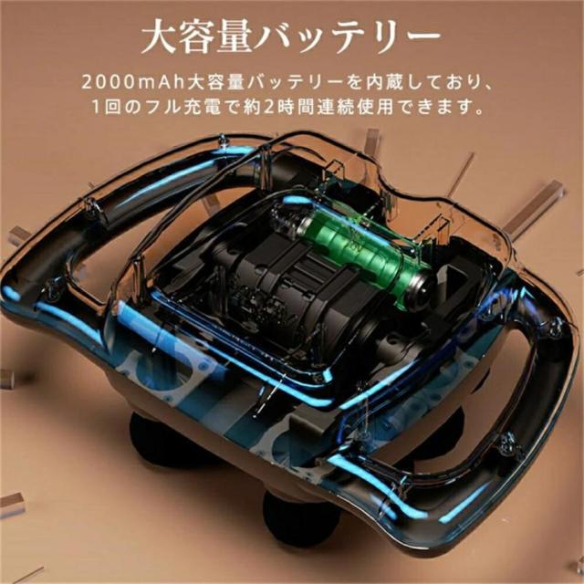 筋膜リリース マッサージガン マッサージ器 軽量 ミニ 筋肉 16個ヘッド 肩こり 99段階強さ調節 筋膜リリース ガンマッサージガン 赤色LED機能 全身ケア 健康器具_8