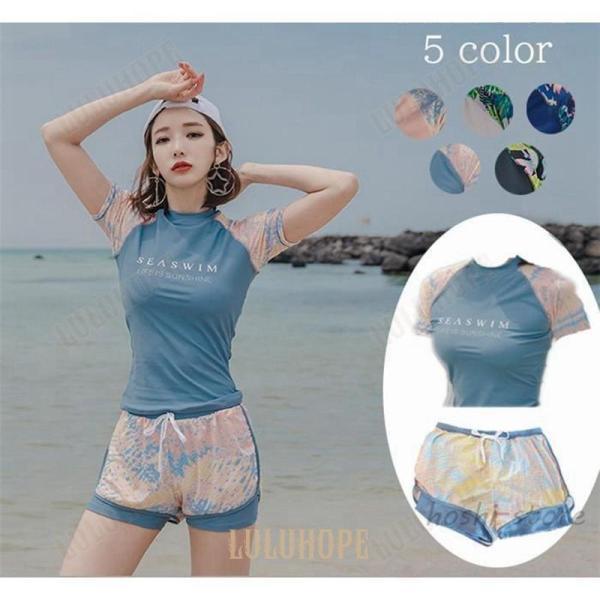水着 体型カバー タンキニ水着 レディース 女性 ママ水着 ビキニ 大きいサイズ タンクトップ ショートパンツ 20代 30代 40代 50代 半袖 みずぎ