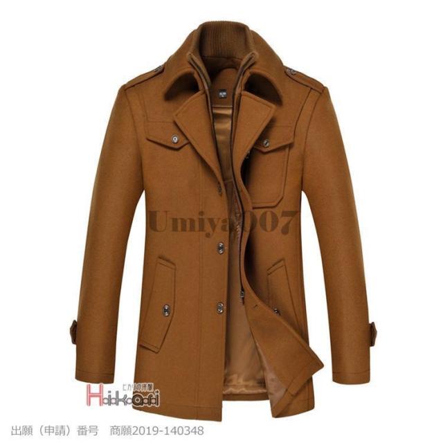 コート メンズ 40代 50代 アウター ビジネスコート チェスターコート 内衿脱着可 ウールコート 防寒 春服 冬服_3